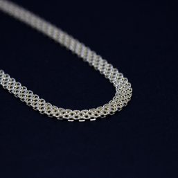 BI0404F+E.G kinitro κίνητρο εξαρτήματα κοσμημάτων ασημένια υλικά για κοσμήματα χονδρική λιανική έτοιμη πλακέ αλυσίδα έτοιμες αλυσίδες ετοιμη πλακε αλυσιδα κολιε