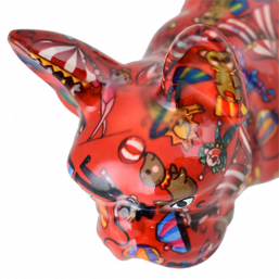 148-00510_F_2 Κεραμικός διακοσμητικός διακοσμητικος κουμπαράς κεραμικος κουμπαρας pomme pidou γαλλικό bulldog γαλλικο
