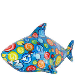 148-00756_1 διακοσμητικός διακοσμητικος Κεραμικός κουμπαράς κεραμικος κουμπαρας pomme pidou money box καρχαρίας καρχαριας