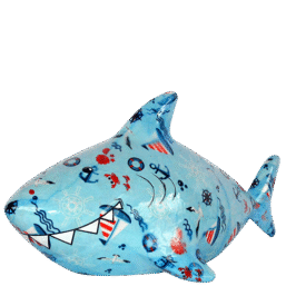 148-00756_5 διακοσμητικός διακοσμητικος Κεραμικός κουμπαράς κεραμικος κουμπαρας pomme pidou money box καρχαρίας καρχαριας